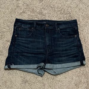 American Eagle Super High-Rise Shortie Jean Shorts